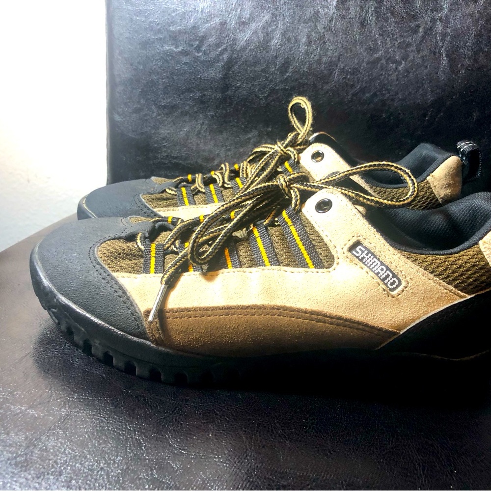 Shimano SPD SH-M033B Mens Tan Brown Suede mountain cycling shoes Size 39/6US
